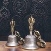 Set Ritual Bel Meditasi & Dorje Tembaga Tibet Tibetan Copper Meditation Bell & Dorje Ritual Set