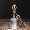 Set Ritual Bel Meditasi & Dorje Tembaga Tibet Tibetan Copper Meditation Bell & Dorje Ritual Set
