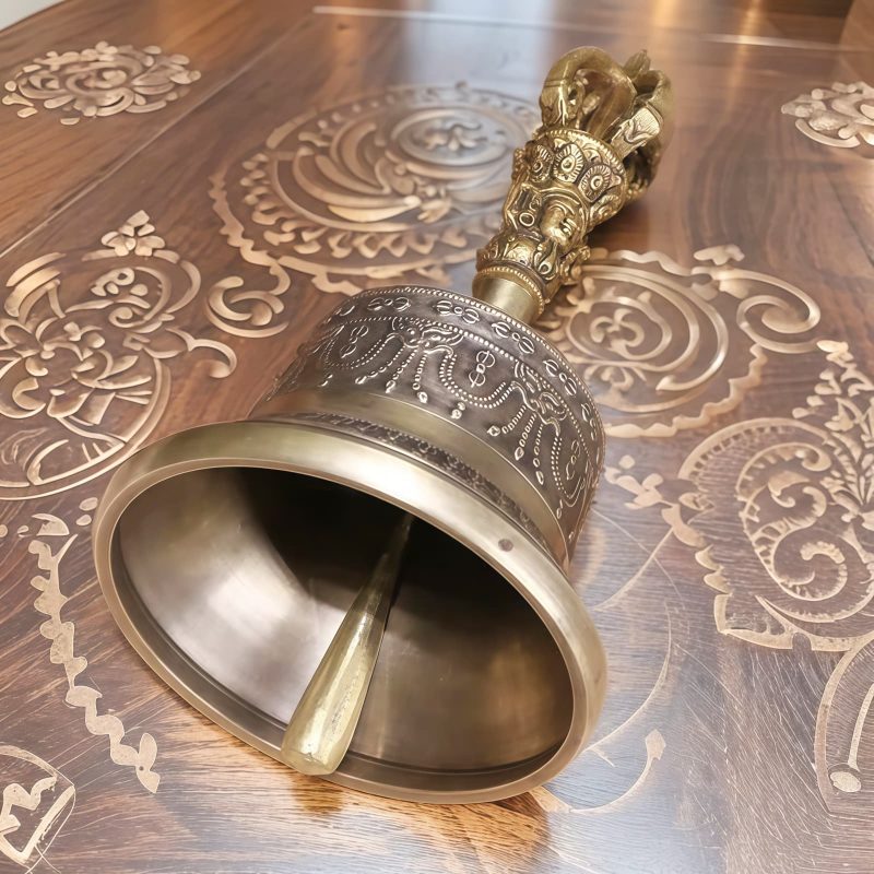 Set Ritual Bel Meditasi & Dorje Tembaga Tibet Tibetan Copper Meditation Bell & Dorje Ritual Set