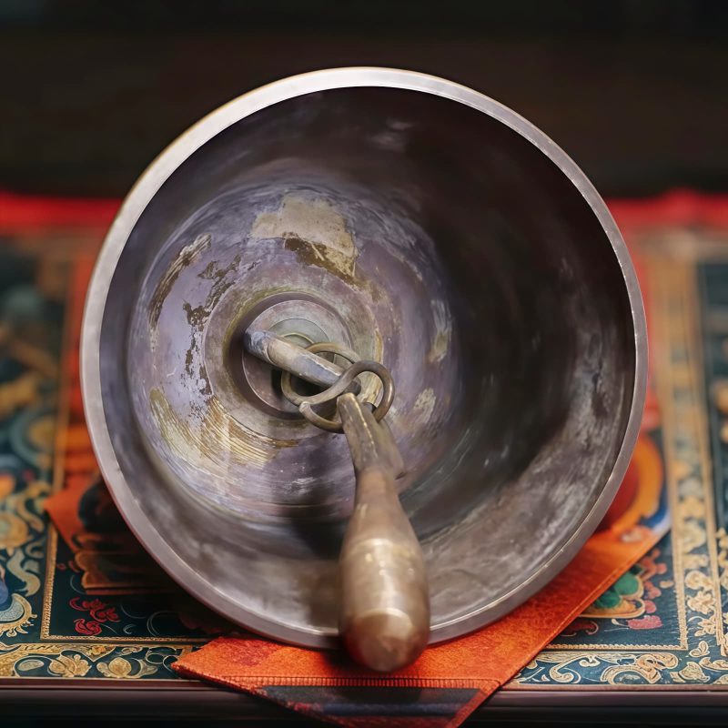 جرس الفاجرا دورجي النحاسي التبتي Tibetan Copper Vajra Dorje Bell
