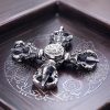 Colgante Doble Dorje de Plata Tibetana 925 Tibetan 925 Silver Double Dorje Pendant