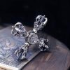 Colgante Doble Dorje de Plata Tibetana 925 Tibetan 925 Silver Double Dorje Pendant