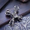 Colgante Doble Dorje de Plata Tibetana 925 Tibetan 925 Silver Double Dorje Pendant