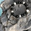 Pulsera de Bienestar con Roca Volcánica y Obsidiana Vintage Vintage Lava Rock and Obsidian Wellness Bracelet