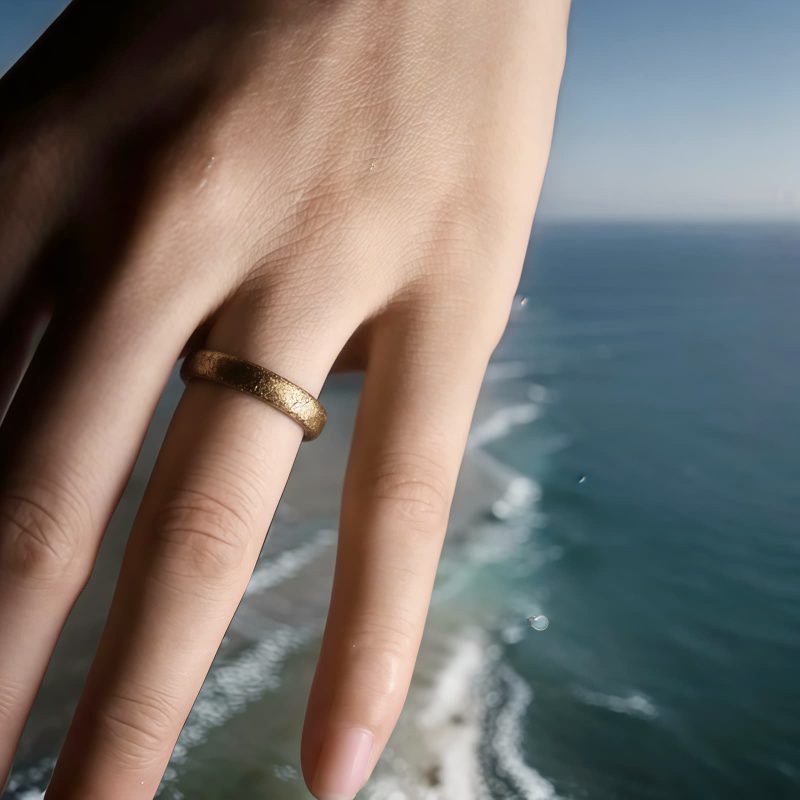 Anillo de Pareja de Cobre Tibetano Vintage con Textura Tibetan Copper Vintage Textured Luck Couple Ring