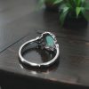 Anillo Tibetano de Protección en Plata 925 con Turquesa y Ágata Roja 925 Silver Tibetan Protection Ring with Turquoise and Red Agate