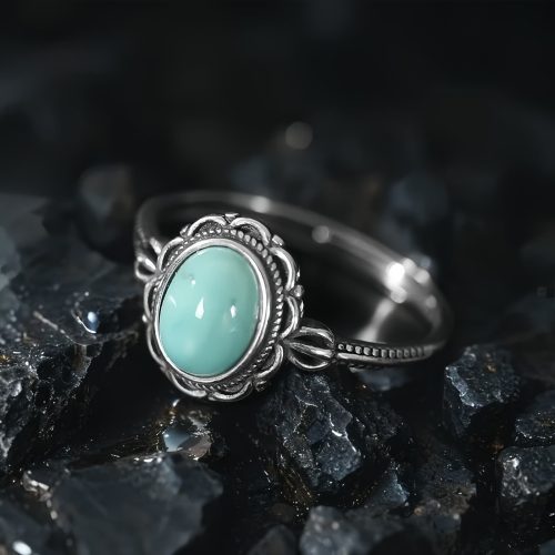 Anillo Tibetano de Protección en Plata 925 con Turquesa y Ágata Roja Anillo Tibetano de Protección en Plata 925 con Turquesa y Ágata Roja
