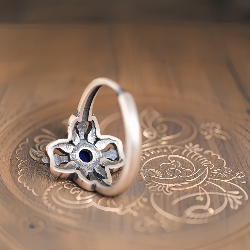 Anillo de Lapislázuli en Plata Esterlina 925 925 Sterling Silver Lazurite Ring