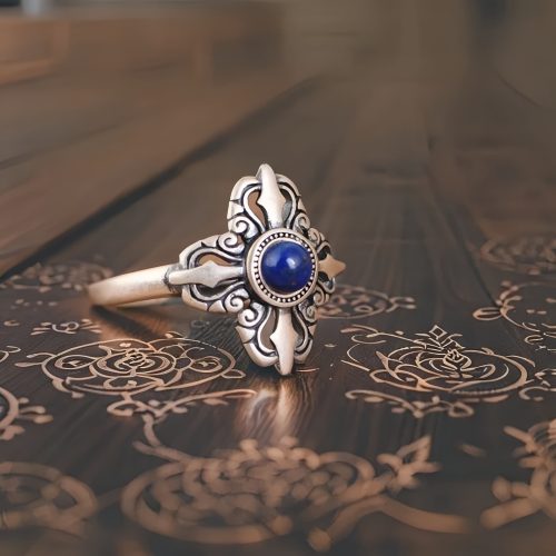 Anillo de Lapislázuli en Plata Esterlina 925 Anillo de Lapislázuli en Plata Esterlina 925