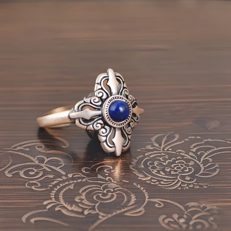 Anillo de Lapislázuli en Plata Esterlina 925 925 Sterling Silver Lazurite Ring
