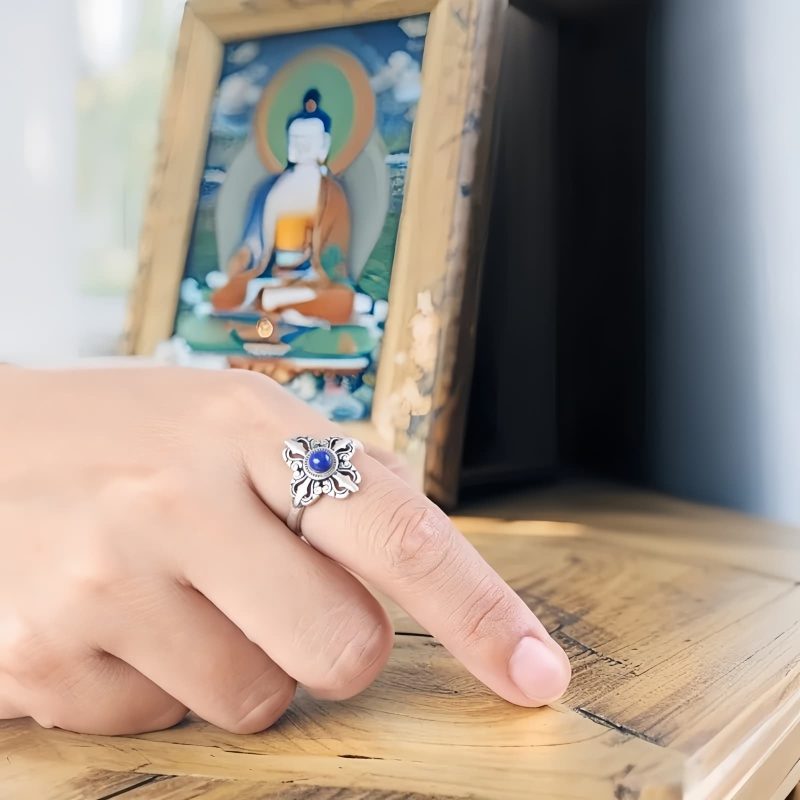 Anillo de Lapislázuli en Plata Esterlina 925 925 Sterling Silver Lazurite Ring