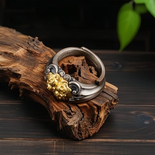 Anillo Ajustable de Calavera Tibetana en Plata Esterlina 925 Anillo Ajustable de Calavera Tibetana en Plata Esterlina 925