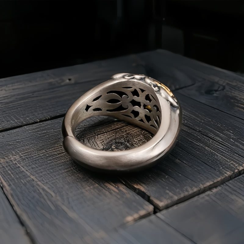 Anillo Ajustable de Calavera Tibetana en Plata Esterlina 925 925 Sterling Silver Tibetan Skull Adjustable Ring