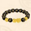 Pulsera de Obsidiana Negra Pixiu para la Abundancia Black Obsidian PiXiu Wealth Bracelet