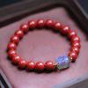 Pulsera de Bendición Pixiu con Cinabrio y Piedra Lunar Cinnabar Moonstone PiXiu Blessing Bracelet