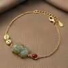 Pulsera de Éxito de PiXiu de Jade Cian Cyan Jade PiXiu Success Bracelet