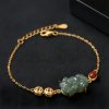 Pulsera de Éxito de PiXiu de Jade Cian Cyan Jade PiXiu Success Bracelet