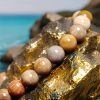 Gelang Kompasi Karang Fosil Fossil Coral Compassion Bracelet