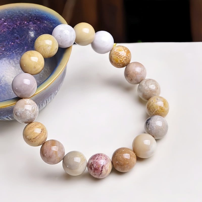 Gelang Kompasi Karang Fosil Fossil Coral Compassion Bracelet