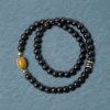 Pulsera de Protección Doble Vuelta con Ónix Negro Esmerilado Frosted Black Onyx Double Wrap Protection Bracelet