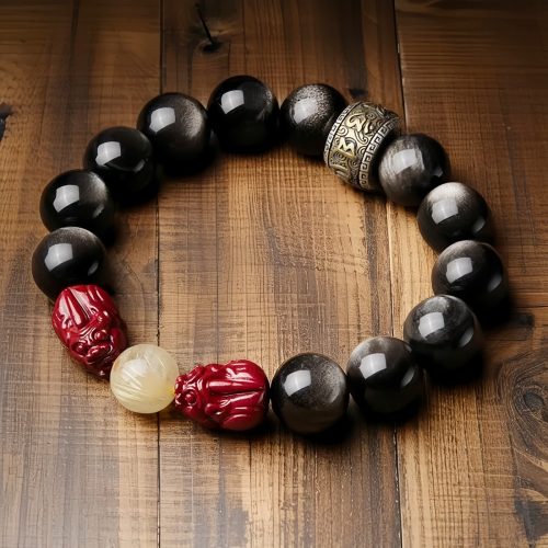 Gold Sheen Obsidian Om Mani Padme Hum Bracelet Gold Sheen Obsidian Om Mani Padme Hum Bracelet