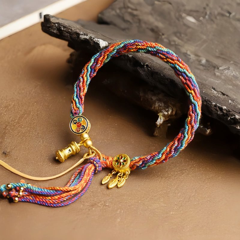 Tibetan Om Mani Padme Hum Reincarnation Knot Bracelet Tibetan Om Mani Padme Hum Reincarnation Knot Bracelet