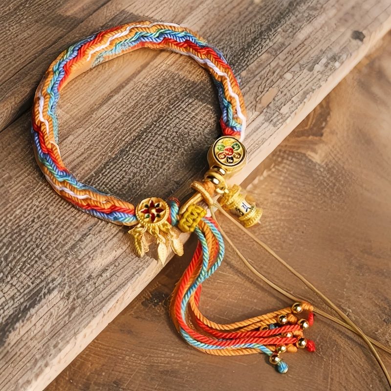 Tibetan Om Mani Padme Hum Reincarnation Knot Bracelet Tibetan Om Mani Padme Hum Reincarnation Knot Bracelet