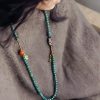 Pulsera de sabiduría con cuentas Mala de semilla Bodhi y Dzi Mala Beads Bodhi Seed Dzi Bead Wisdom Bracelet