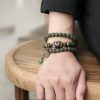 Pulsera de sabiduría con cuentas Mala de semilla Bodhi y Dzi Mala Beads Bodhi Seed Dzi Bead Wisdom Bracelet