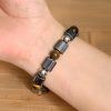 Pulsera de Soporte con Hematita, Ojo de Tigre y Jaspe Picasso Natural Natural Hematite Tiger Eye Jasper Support Bracelet