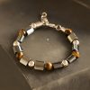 Pulsera de Soporte con Hematita, Ojo de Tigre y Jaspe Picasso Natural Natural Hematite Tiger Eye Jasper Support Bracelet