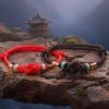 Pulsera de Pareja con Nudo de la Fortuna de Hilo Rojo y Jade Red String Jade Fortune Knot Couple Bracelet