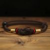 Pulsera de Pareja con Nudo de la Fortuna de Hilo Rojo y Jade Red String Jade Fortune Knot Couple Bracelet