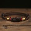 Pulsera de Pareja con Nudo de la Fortuna de Hilo Rojo y Jade Red String Jade Fortune Knot Couple Bracelet