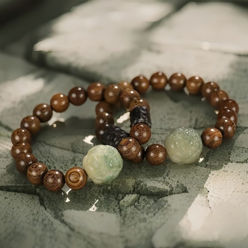 Pulsera de Sanación Espiritual con Semillas de Bodhi y Sándalo Sandalwood Bodhi Seed Spiritual Healing Bracelet
