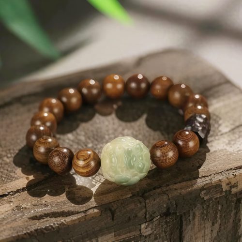 Pulsera de Sanación Espiritual con Semillas de Bodhi y Sándalo Pulsera de Sanación Espiritual con Semillas de Bodhi y Sándalo