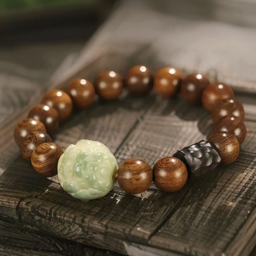 Pulsera de Sanación Espiritual con Semillas de Bodhi y Sándalo Pulsera de Sanación Espiritual con Semillas de Bodhi y Sándalo