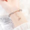 Pulsera Curativa de Cuarzo Rosa y Piedra Luna Strawberry Quartz Moonstone Healing Bracelet