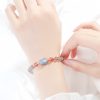 Pulsera Curativa de Cuarzo Rosa y Piedra Luna Strawberry Quartz Moonstone Healing Bracelet