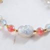 Pulsera Curativa de Cuarzo Rosa y Piedra Luna Strawberry Quartz Moonstone Healing Bracelet