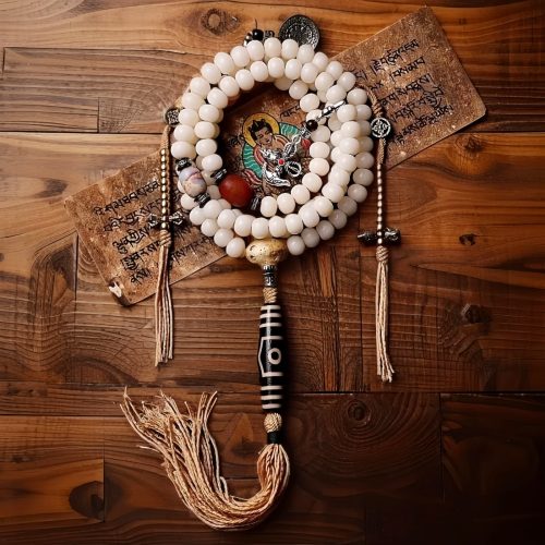Tibet 108 Mala Bodhi Seed Dzi Bead Gray Agate Wealth Bracelet Tibet 108 Mala Bodhi Seed Dzi Bead Gray Agate Wealth Bracelet