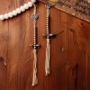 Pulseira da Fortuna Tibetana 108 Sementes de Bodhi, Contas Dzi e Ágata Cinza Tibet 108 Mala Bodhi Seed Dzi Bead Gray Agate Wealth Bracelet