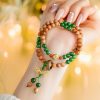 Pulsera Tibetana de Sándalo Dorje Vajra Doble Trenzado para Sanación Tibet Sandalwood Dorje Vajra Double Twisted Healing Bracelet