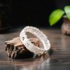 チベット銀925 オム マニ ペメ フム 空洞平和リング Tibetan 925 Silver Om Mani Padme Hum Hollow Peace Ring