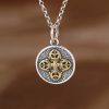 Kalung Berkah Dorje Vajra Ganda Perak Sterling 925 Tibet Tibetan 925 Sterling Silver Double Dorje Vajra Blessing Necklace