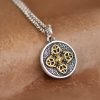 Kalung Berkah Dorje Vajra Ganda Perak Sterling 925 Tibet Tibetan 925 Sterling Silver Double Dorje Vajra Blessing Necklace