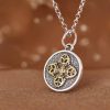 Kalung Berkah Dorje Vajra Ganda Perak Sterling 925 Tibet Tibetan 925 Sterling Silver Double Dorje Vajra Blessing Necklace