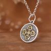 Kalung Berkah Dorje Vajra Ganda Perak Sterling 925 Tibet Tibetan 925 Sterling Silver Double Dorje Vajra Blessing Necklace
