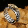 Anillo Tibetano de Pixiu con Grabado en Plata Esterlina 990 Tibetan 990 Sterling Silver Engraved PiXiu Ring