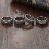 Anillo Tibetano de Pixiu con Grabado en Plata Esterlina 990 Tibetan 990 Sterling Silver Engraved PiXiu Ring